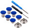 YoRHa 8 in 1 Metal Magnetic Thumbsticks Analog Sticks Joysticks Replacement Repair Kits(blue) for PS4/Slim/Pro & Xbox One/S/Elite & Switch Pro Controller With Screwdrivers