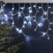 Lights4fun 100er LED Eiszapfen Lichterkette weiß 2m koppelbar PRO Serie