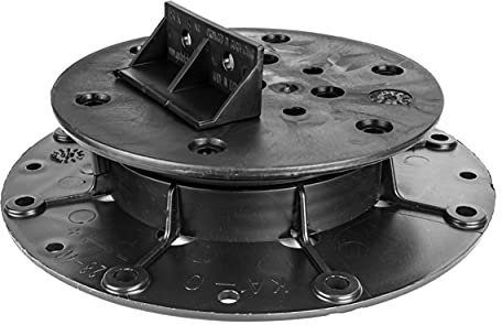 Gartenwelt Riegelsberger Justierbarer Balkenlager PRO Terrassenlager Stelzlager für Holz WPC Aluminium BPC Hartholz Unterkonstruktion höhenverstellbar 27-40 mm