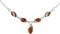 HolidayGiftShops Sterling Silber Baltischer Honig Bernsteinkette Gemma