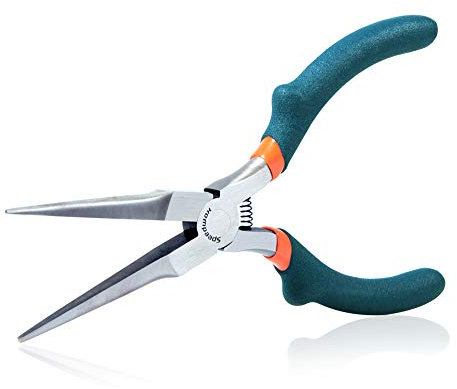 SPEEDWOX Needle Nose Pliers 6 Inches with Extra Long Smooth Jaw Convex Shoulder Small Long Nose Pliers Thin Micro Precision Wire Looping Fine Chain Nose Pliers Beading Tool Hobby Craft DIY