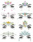 SHINEYES autocollants pour le visage et le visage de rave avec strass pour le visage et le corps (8 Pcs No.05)