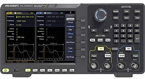 VOLTCRAFT FG-32502T Funktionsgenerator netzbetrieben 1 µHz - 250 MHz 2-Kanal Arbiträr, Rauschen, Puls, Rechteck, Sinus,