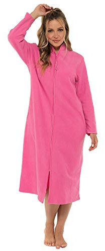 Undercover Ladies Zipped Soft Fleece Dressing Gown 4045 Pink 26-28