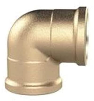 RIEGLER WST38MS90II Messing blank Winkelstück, 90° Winkelstück, Innen/Innen, G 3/8 Gewinde, 16 bar Betriebsdruck