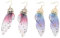 2 Paar Schmetterlingsflügel Ohrringe Lange Feenohrringe Schmetterling Braut Tropfen Ohrringe Halloween Tierohr Schmuck für Frauen Damen