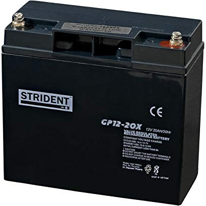 2 X Strident AGM GP12-20 Batteries – Rechargeable Batteries – Valve Regulated – High Performance (Pair)