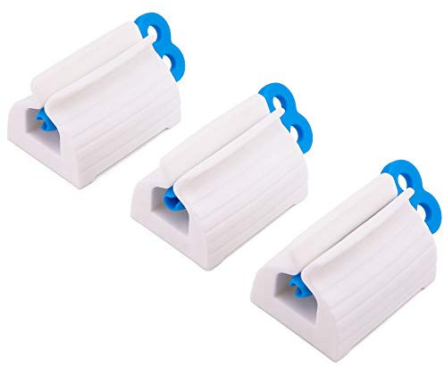 LUTER 3 Stück Zahnpastaspender Tuben-Ausdrücker Zahnpasta Tube Squeezer für Badezimmer (Blau)