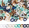 SUPERFINDINGS Über 500pcs Acryl Linking Rings Quick Link Connectors Haken Kettenglieder Twist Link Connectors Bunte Link Connectors Für Schmuck DIY Craft Making