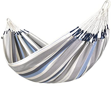 La Siesta® - Brisa - Klassische Single-Hängematte, handgefertigt in Kolumbien, mit 140 cm Breite für entspannte Momente drinnen und draußen.(Sea Salt)