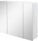 kleankin Armoire Murale de Salle de Bain avec 3 Portes Miroir et étagères réglables en MDF Blanc dim. 70L x 15l x 60H cm