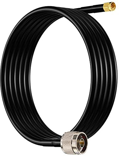 Lonlonty Cavo Antenna Lora, Cavo Coassiale N Maschio a SMA Maschio 16 piedi 50ohm OD5mm Cavo Prolunga a Bassa Perdita Cavo SMA a N per ripetitore ripetitore di segnale mobile CDMA GSM DCS 3G 4G