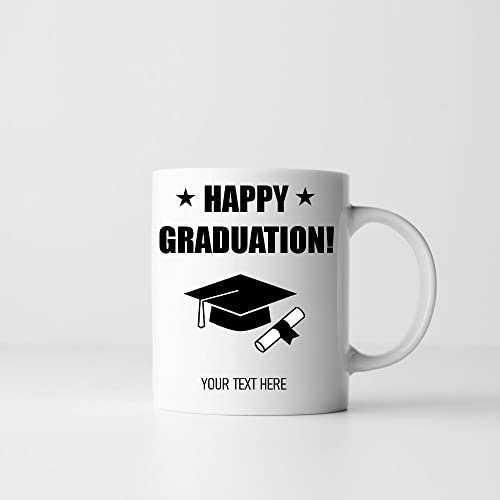 Taza personalizada – 11 oz divertido regalo de cumpleaños texto personalizado novedad Navidad café té broma idea (graduación)