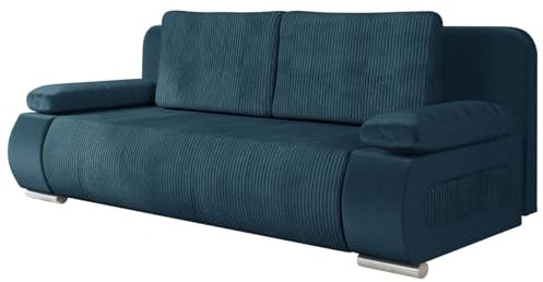 Mirjan24 Schlafsofa Emma Cord, Sofa mit Bettkasten und Schlaffunktion freistehendes Bettsofa Couchgarnitur Schlafcouch (Kronos 05 + Poso 05)
