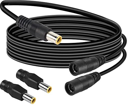 GELRHONR DC 8mm Splitter Adapter Cable, 14AWG DC7909 Solar Combiner Cable, 8mm Y Splitter Solar Panel for Generator Portable Power Station-1M/3.2Ft