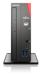 Fujitsu ESPRIMO G6012 i5-12400T UCFF Intel® Core™ i5 16 GB DDR4-SDRAM 512 GB SSD Windows 11 PRO Mini PC Nero, Rosso