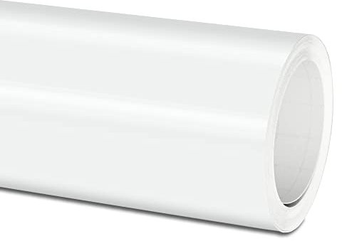 Actinium® Plotterfolie (13€/qm) 751c 010 Weiß Glanz 5m x 31,5cm High Performance Cast Folie, gegossene Selbstklebende Autofolie glänzend