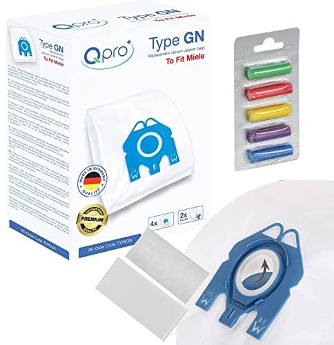 Qpro Microfibre Vacuum Cleaner Dust bags Compatiable With Miele Miele Cat & Dog GN Type vacuum cleaners with Qpro Rainbow Vacuum Cleaner Bag Air Fresheners
