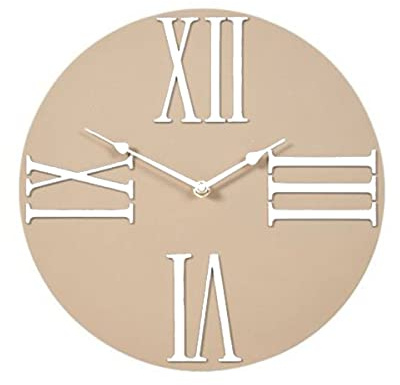 Smart Garden Outdoor Indoor Clocks for the Garden Weatherproof Roman Numeral Moda Wall Mounted Clock Taupe