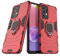 Coque pour Samsung Galaxy A33 5G Housse Antichoc avec Anneau Rotatif Aimant Etui Magnétique Rigide Dure Armure Bague Support Armure Renforcée (Samsung Galaxy A33 5G, Rouge)