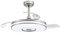 Ventilatore Da Soffitto Con Luce Pale Scomparsa Lampadario Sospensione,Lampada LED da Soffitto con Ventilatore, Telecomando Incluso, Nichel 30 W