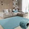 MY-RUG Teppich Shaggy Star Hochflor rechteckig hellblau 180 x 120 cm - Esszimmer Teppich, Flauschiger Teppich, Modern