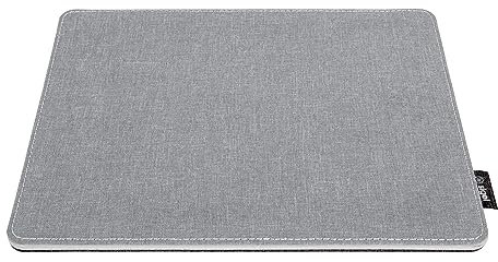 SIGEL SA201 Mauspad, recyceltes PET + PP, hellgrau, schwarz, beidseitig verwendbar, 25 x 20 cm