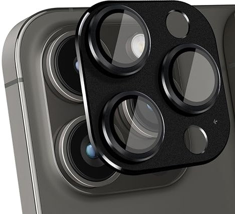 Phlleyaa Schutzfolie für iPhone 15 Pro/iPhone 15 Pro Max Panzer Schutz Glas Kameraschutz 1 Stück,9H Härte/Kameraschutz/Anti- Kratzer für Panzerglas für iPhone 15 Pro/iPhone 15 Pro Max (Schwarz)