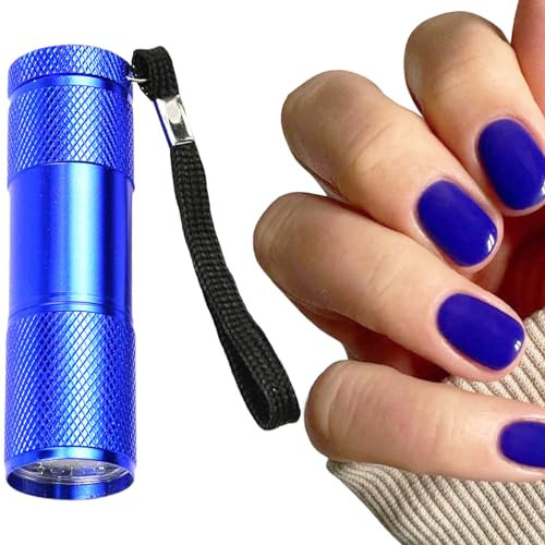 Mini LED Nageltrockner, Mini UV Nagellampe, Mini LED UV Nageltrockner, Mini UV Gel Nagellampe, Nageltrockner Lampe Taschenlampen, LED Nagel Maniküre Licht, DIY Maniküre Nail Art Werkzeug, blau