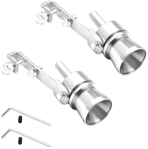 Motorrad Auspuff Lautsprecher - Auspuff Schalldämpfer Pfeife - Universal Turbo Sound Pfeife Simulator - Aluminiumlegierung Auto Brüllen Maker Endrohr für Auto Motorrad