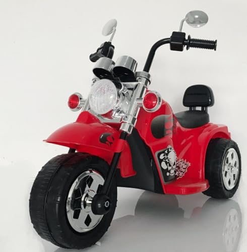 6V American Chopper Motorcycle Ride on Trike Bike Electric Car for Kids Toddler (Childrens Motorbike) Red