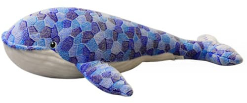 OUKEYI Plüschtier für Kinder, Buckelwal, großes blaues Wal, Stofftiere, Spielzeug, Meeresleben, Plüsch, Fische, Geschenke (70 cm)