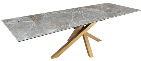 Riess Ambiente Ausziehbarer Esstisch Marvelous 180-220-260cm Kupfer Keramik Made in Italy, Esszimmertisch, Küchentisch