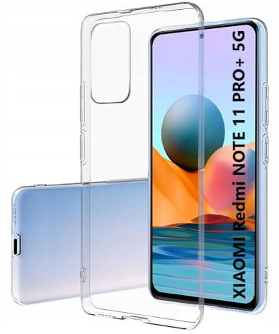 Oprimio Funda transparente para Xiaomi Redmi Note 11 Pro Plus 5G [funda de silicona] [%100 transparencia] [material alemán] [ultra fina]