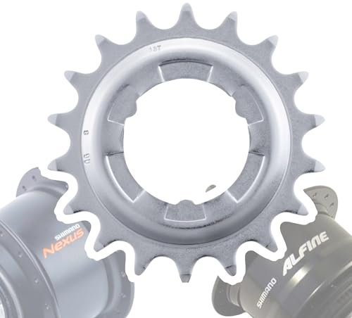 F26 Shimano Fahrrad Nexus/Alfine Getriebenaben Verschleiss Teil Service Wartung Austausch Naben Ersatz Ritzel (Silber 19 Zähne)