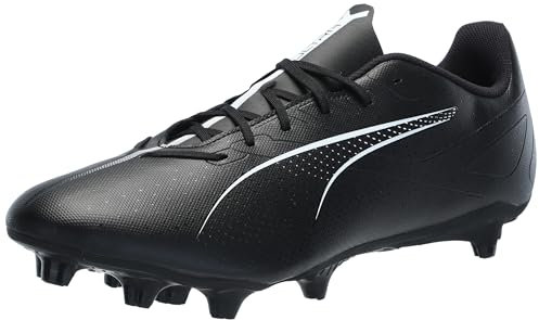 Puma Men's Ultra 5 Play Firm, Artificial Ground Soccer Cleats, Puma Black-Puma White, 8