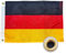 ROTERDON Deutsche Flagge, 30,5 x 45,7 cm, bestickte Deutschland-Flagge, 30,5 x 45,7 cm, für Boot, deutsche Nationalflagge mit Messingösen, strapazierfähiges Nylon, für den Außenbereich