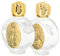PartyKindom Set Von 2 Leeren Weihwasserflaschen Aus Glas - Nachfüllbar Und Klein - Ideal Für Christlich Katholische Taufen Mit Goldfarbener Rosenkappe Dekorative Ölbehälter Für Religiöse
