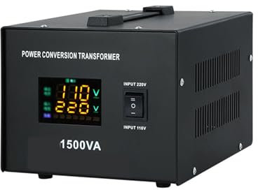 Trasformatore step-up e step-down Convertitore di potenza bidirezionale da 220 V a 110 V Trasformatore intelligente Display digitale ad alta definizione,1500W
