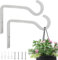 DSLIHA 2 Pack Wall Hanging Basket Bracket, Metal Garden Brackets Wall Plant Hook Basket Holder for Garden Lawn Light Flower Pots Bird Feeders Plants Lanterns Wind Chimes (White)