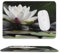 MousePad 7.9x9.4 Non-Slip Waterproof Gaming MouseMat for Wireless Mouse, Computers, Laptop, Office Flower and Black Zen Stones
