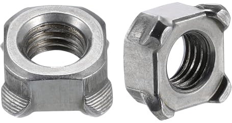 QUARKZMAN Dadi per Saldatura, M10-1.5 UNC Quadrati in Acciaio al Carbonio Vite Macchina Grigio 10pz