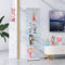DADEA Vitrine en Verre 4 Etagere, Meuble Vitrine Verre avec Serrure 1 Porte, 164x42x36 cm，Armoire Vitrine Exposition Meuble Vitrine en Verre pour Collection Armoire en Verre Vitrine Blanc