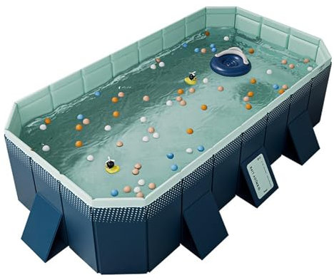 Piscina per bambini - Piscina per bambini molto grande | Piscina in PVC ad alta resistenza | Piscina non gonfiabile per tutti i piccoli, Piscina a spruzzi di famiglia, Intrattenimento per bambini e AI