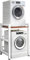 Height Adjustable Dryer Stand - Stacking Kit for Front Loader Washing Machines & Tumble Dryers - Over Washer Storage Rack with 400KG Load Capacity