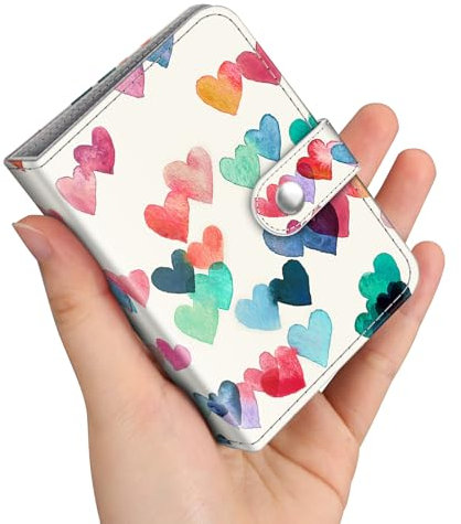 FINTIE Mini Foto Album 2x3 Pollici - 52 Fotos Album per Fujifilm Instax Mini Fotocamera Istantanea/Polaroid Hi-Print Immagini e Kpop Photocard Holder Binder, Raining Hearts