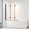 IMPTS 140x140 CM Badewannenaufsatz Duschabtrennung 3-teilig Schwarz Duschwand faltbar 180° Faltwand für Badewanne 6mm ESG-Sicherheitsglas mit NANO-Beschichtung
