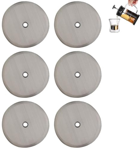 6 PCS Cafetiere Filter Mesh, Coffee Filter, Cafetiere Filter Mesh, French Press Cafetiere Coffee Filter, Reusable Mesh Filters Screen, Fine Residue Filters, Hole Filters, French Press Accessories