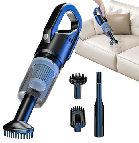 Gvblkq Aspirateur de voiture portable, nettoyeur de voiture sans fil, aspirateur de voiture rechargeable, entretien intérieur du véhicule, petit aspirateur sans fil, aspirateur à poussière