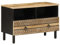 LAPOOH TV-Schrank Schwarz 70x33,5x46 cm Raues Mangoholz, TV Lowboard, Fernsehschrank, Fernsehtisch, Fernseher Schrank, TV Sideboard, TV Board, TV Cabinet, TV Bank, TV Kommode - 4018629